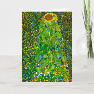 Sonnenblume-Gruß-Karte Gustav Klimt Karte