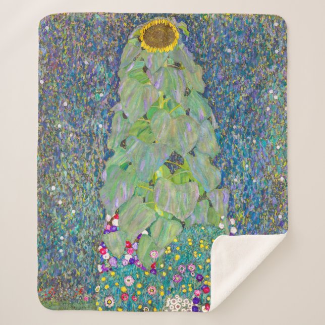 Sonnenblume | Gustav Klimt | Sherpadecke (Vorderseite)