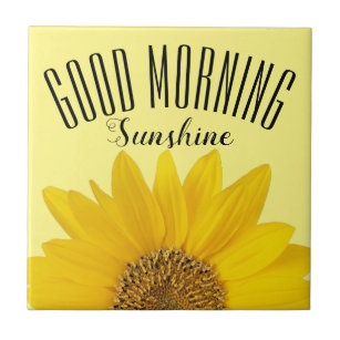 Sonnenblume Guten Morgen Sonnenschein Fliese