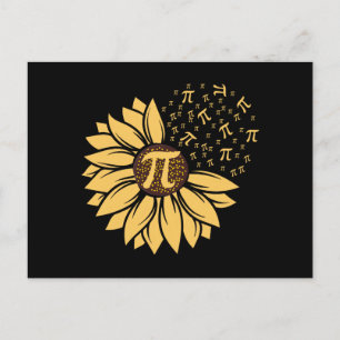 Sonnenblume Happy Pi Day Postkarte