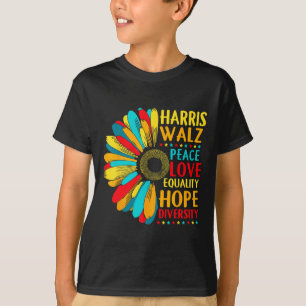 Sonnenblume Harris-wheimer 2024 Peace Lgbt Harris- T-Shirt