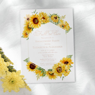 Sonnenblume Heiratsantrag Herbst Hochzeitsparty Ec Folieneinladung