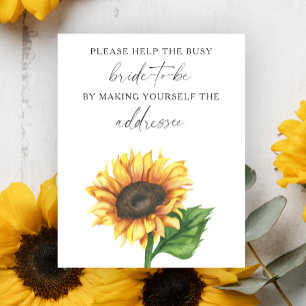 Sonnenblume - Helfen Sie dem geschäftigen Brautadr Poster