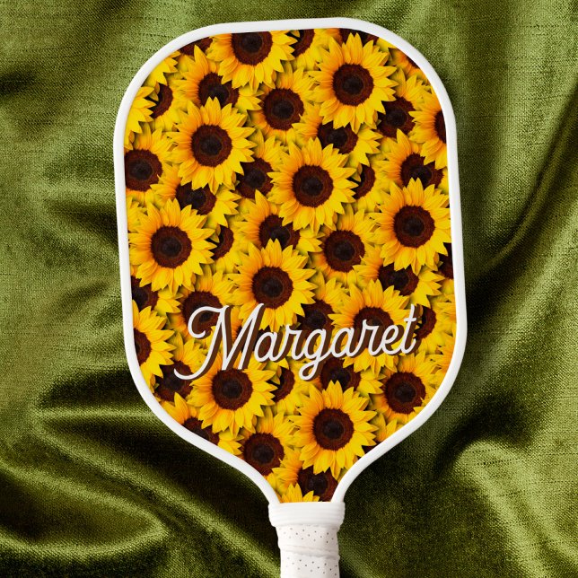 Sonnenblume Helianthus annuus Eleganter Skriptname Pickleball Schläger (Von Creator hochgeladen)