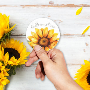 Sonnenblume "Hello Sunshine" Aufkleber