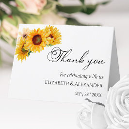 Sonnenblume Herbst Hochzeit im Herbst Dankeskarte
