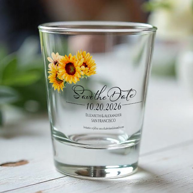 Sonnenblume Herbstliche Hochzeit im Herbst Save th Schnapsglas (Von Creator hochgeladen)