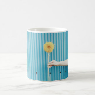 Sonnenblume Himawari hellblaue gelbe Blume Tasse
