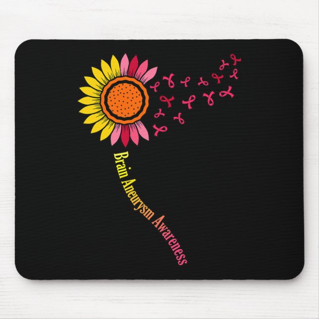 Sonnenblume Hirnaneurysma Aufklärung Monat Unterst Mousepad (Vorne)