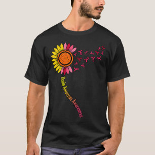 Sonnenblume Hirnaneurysma Aufklärung Monat Unterst T-Shirt