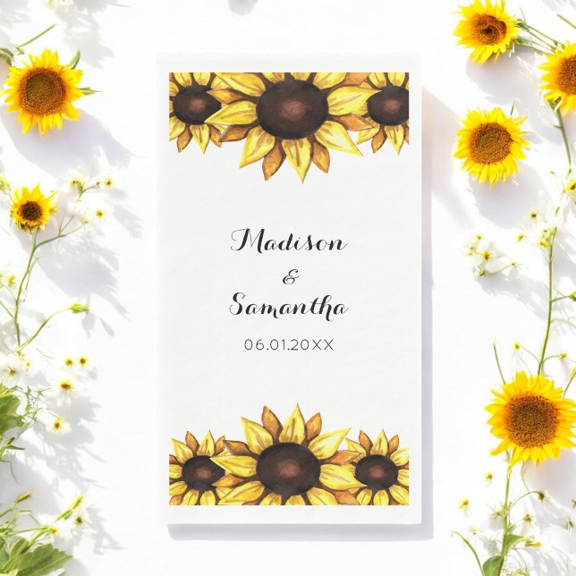 Sonnenblume Hochzeit Gelbe Blume Serviette (Von Creator hochgeladen)