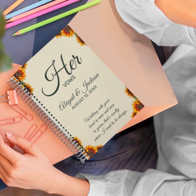 Sonnenblume Hochzeit ihre Stimmen individuell anpa Notizblock (Von Creator hochgeladen)