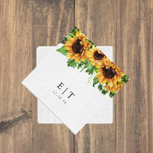 Sonnenblume Hochzeit Napkins Serviette