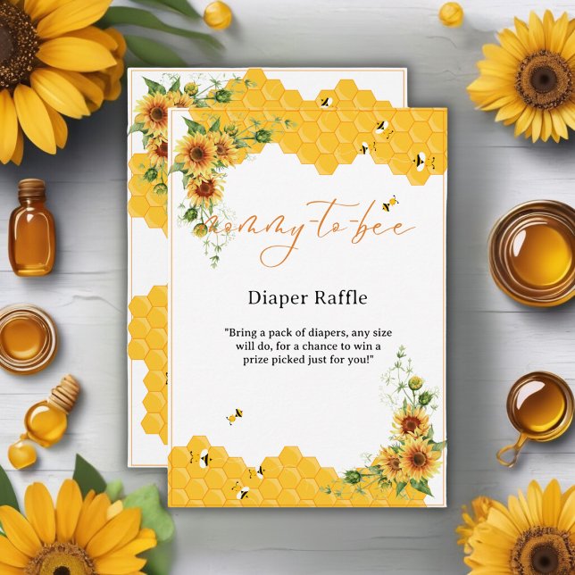 Sonnenblume Honeycomb Mommy-to-Bee Babydusche Begleitkarte (Von Creator hochgeladen)