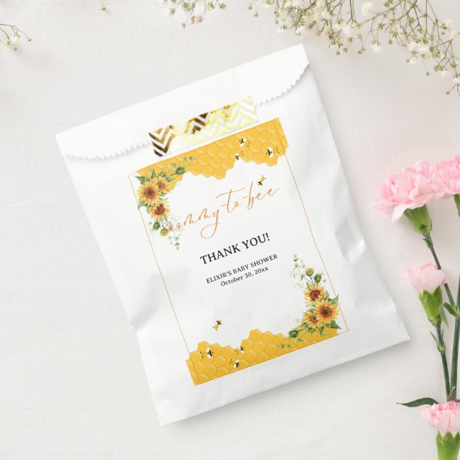 Sonnenblume Honeycomb Mommy-to-Bee Babydusche Geschenktütchen (Versiegelt)