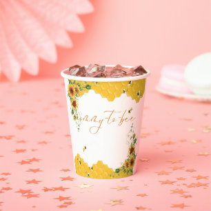 Sonnenblume Honeycomb Mommy-to-Bee Babydusche Pappbecher