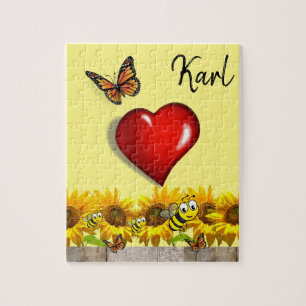 Sonnenblume Hummel Butterfly Puzzles