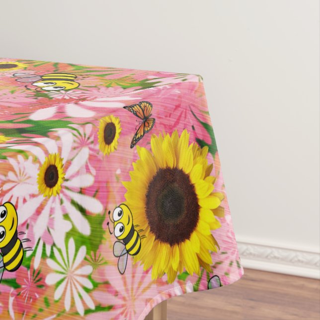 Sonnenblume Hummel Butterfly Tablette Tischdecke (Beispiel)