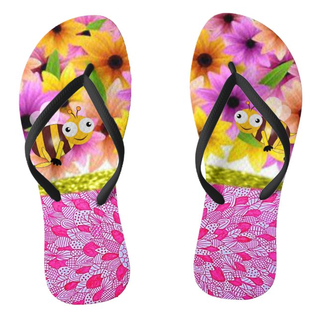 Sonnenblume Hummel Flip Flops (Fußbett)