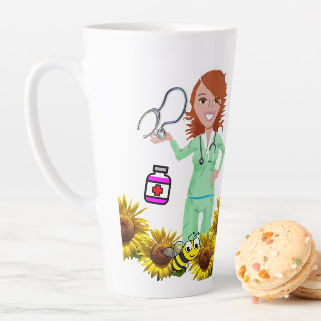 Sonnenblume Hummelnurse Latte Tasse (Beispiel)