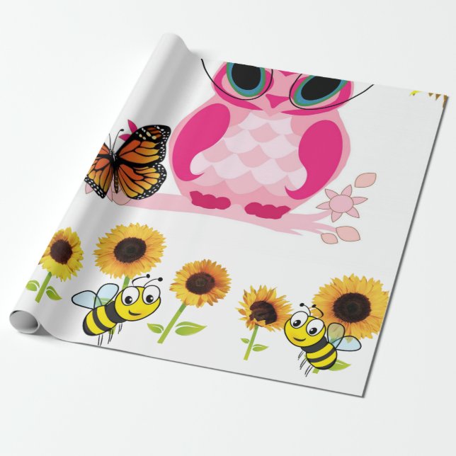 Sonnenblume Hummelpapier Matte Wrapping Paper Geschenkpapier (Ungerollt)