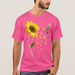 Sonnenblume Hummingbird Kinderkrebs Bewusstsein G T-Shirt