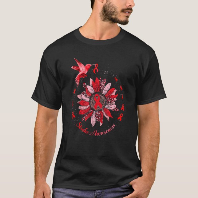 Sonnenblume Hummingbird Red Stroke Warrior T-Shirt (Vorderseite)