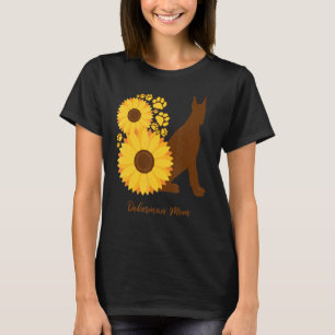 Sonnenblume Hund Mama Dobermann Doberman T-Shirt
