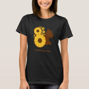 Sonnenblume Hund Mama - Schottische Terrier Premiu T-Shirt