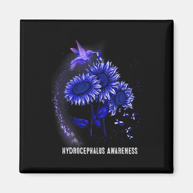 Sonnenblume Hydrocephalus Bewusstsein Magnet (Vorne)