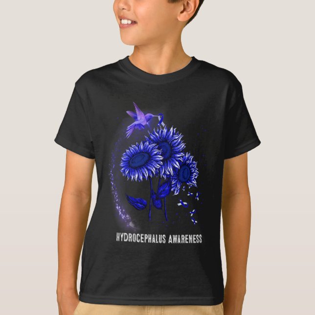 Sonnenblume Hydrocephalus Bewusstsein T-Shirt (Vorderseite)