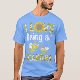 Sonnenblume I Liebe als Oma Niedliche Biene Lover T-Shirt