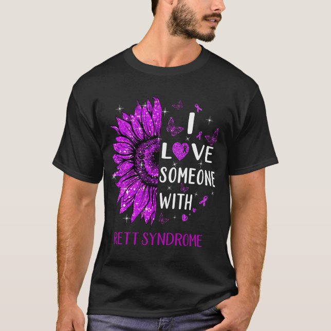 Sonnenblume I Liebe Jemand mit Rett-Syndrom T-Shirt (Vorderseite)