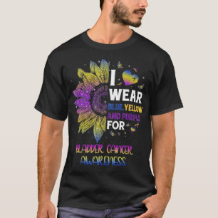 Sonnenblume Ich trage blauen gelben Lila Blasenkre T-Shirt