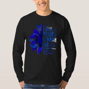 Sonnenblume Ich trage blaues Band für Arthrogrypos T-Shirt