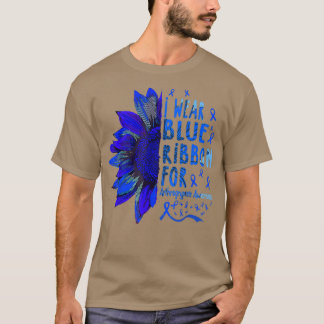 Sonnenblume Ich trage blaues Band für Arthrogrypos T-Shirt