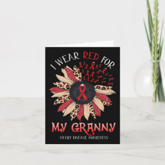 Sonnenblume Ich trage eine rote Ribbon-Granny-Herz Karte