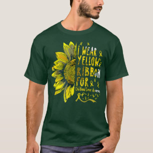 Sonnenblume Ich trage Gelbe Ribbon Kinderkrebs Aw T-Shirt
