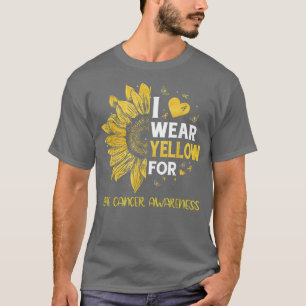 Sonnenblume Ich trage Gelbes Knochenkarzinom Aware T-Shirt