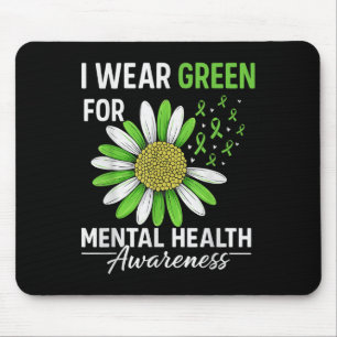 Sonnenblume Ich trage Grün für das Bewusstsein für Mousepad