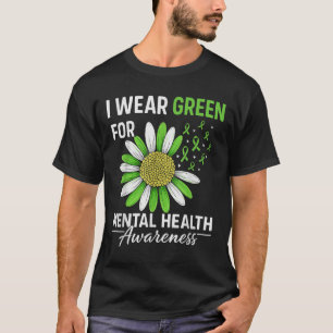 Sonnenblume Ich trage Grün für das Bewusstsein für T-Shirt