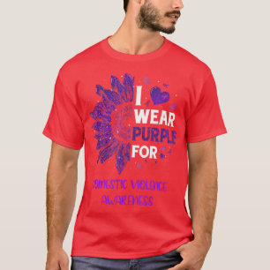 Sonnenblume Ich trage Lila Gewalt aus Kohlenstoff  T-Shirt