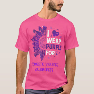 Sonnenblume Ich trage Lila Gewalt aus Kohlenstoff T-Shirt