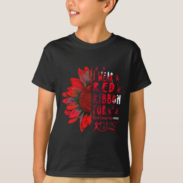 Sonnenblume Ich trage rote Schleife für das Progra T-Shirt (Vorderseite)