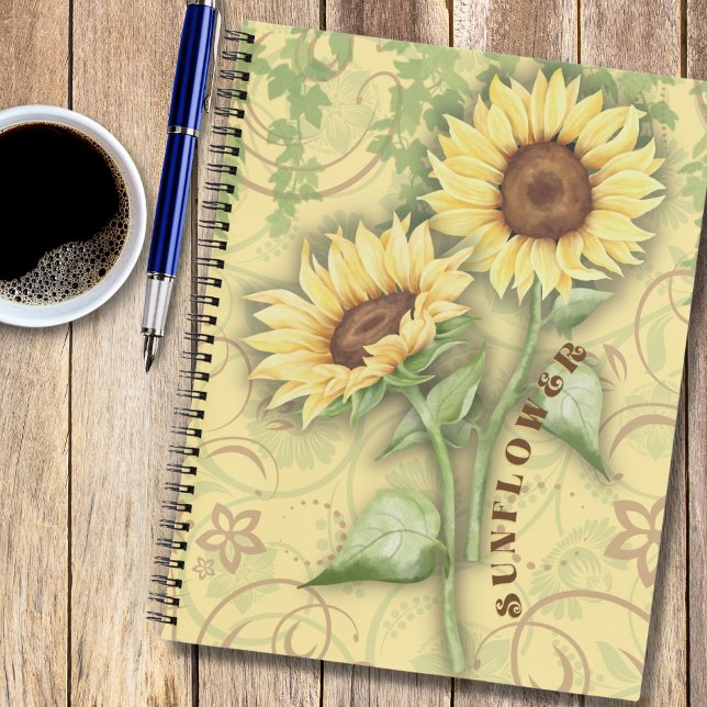 Sonnenblume II-Notebook Notizbuch (Von Creator hochgeladen)