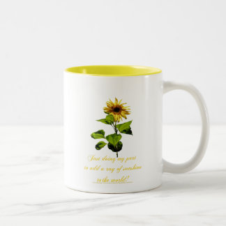 Sonnenblume im blauen Himmel Zweifarbige Tasse