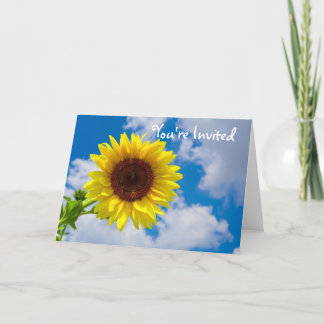 Sonnenblume im Himmel, werden Sie eingeladen Einladung