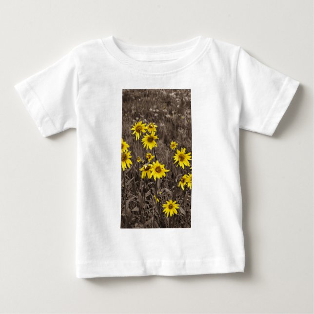 Sonnenblume im Rocky Mountain Baby T-shirt (Vorderseite)