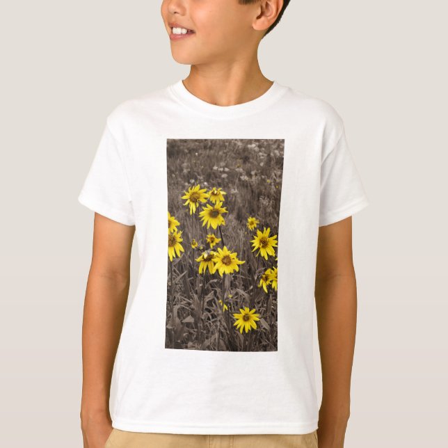 Sonnenblume im Rocky Mountain T-Shirt (Vorderseite)