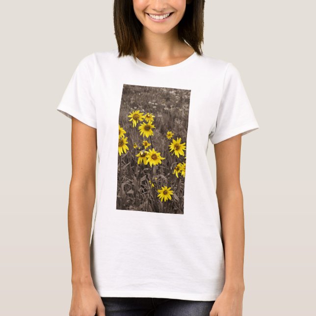 Sonnenblume im Rocky Mountain T-Shirt (Vorderseite)